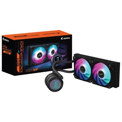 AORUS-WATERFORCE-II-240.jpg GIGABYTE AORUS WATERFORCE 240 All-in-one Liquid CPU Cooler - Image 1