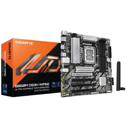 B860M-DS3H-WIFI6E-01.jpg GIGABYTE INTEL B860M DS3H WIFI6E LGA1851 Motherboard - Image 1