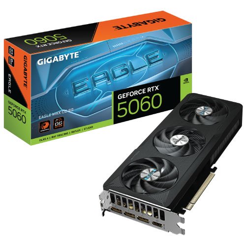 GeForce-RTX-5060-EAGLE-MAX-OC-8G-01.jpg GIGABYTE GeForce RTX 5060 EAGLE MAX OC 8GB GDDR7 Graphics Card - Image 1