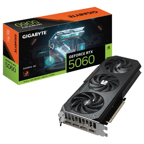 GeForce-RTXE284A2-5060-GAMING-8G-01.jpg GIGABYTE GeForce RTX 5060 GAMING 8G GDDR7 Graphics Card - Image 1