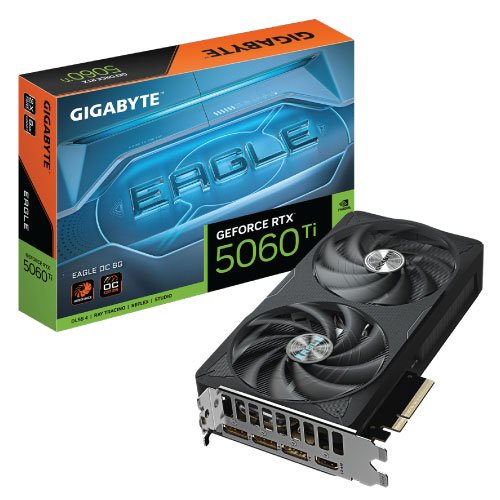 GeForce-RTXE284A2-5060-Ti-EAGLE-OC-8G-01.jpg GIGABYTE GeForce RTX 5060 Ti EAGLE OC 8GB GDDR7 Graphics Card - Image 1