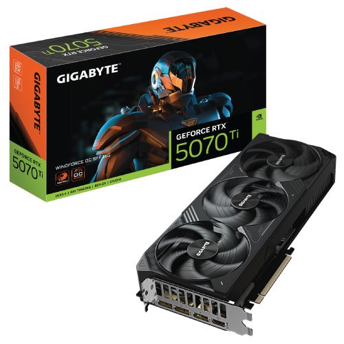 GeForce-RTXE284A2-5070-Ti-WINDFORCE-OC-SFF-16G-01.jpg Gigabyte GeForce RTX 5070 Ti WINDFORCE OC SFF 16G GDDR7 Graphics Card - Image 1