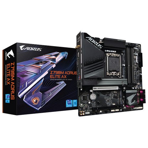 Z790M-AORUS-ELITE-AX-01.jpg GIGABYTE INTEL Z790M AORUS ELITE AX DDR5 Motherboard - Image 1